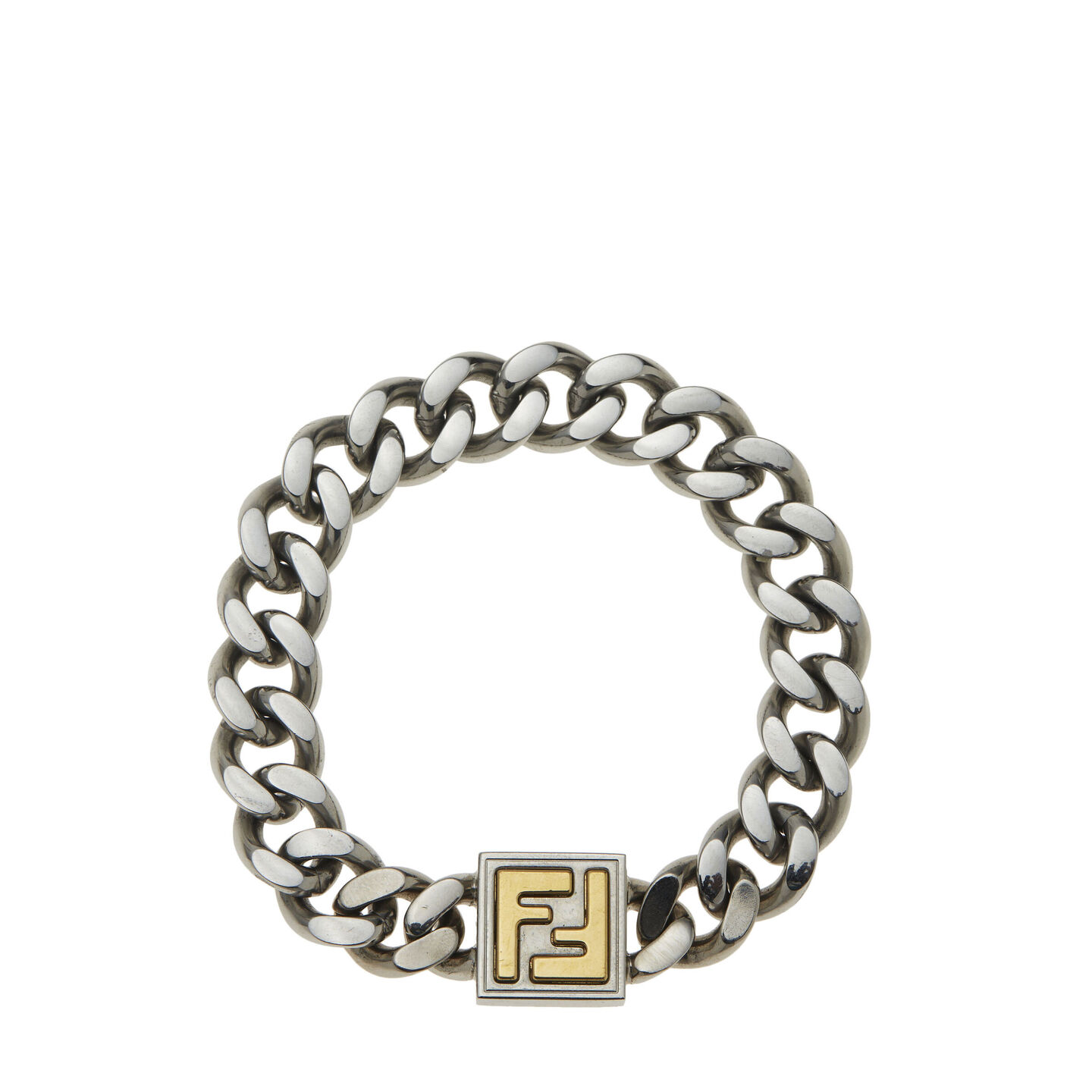 fendi silver ff chain bracelet